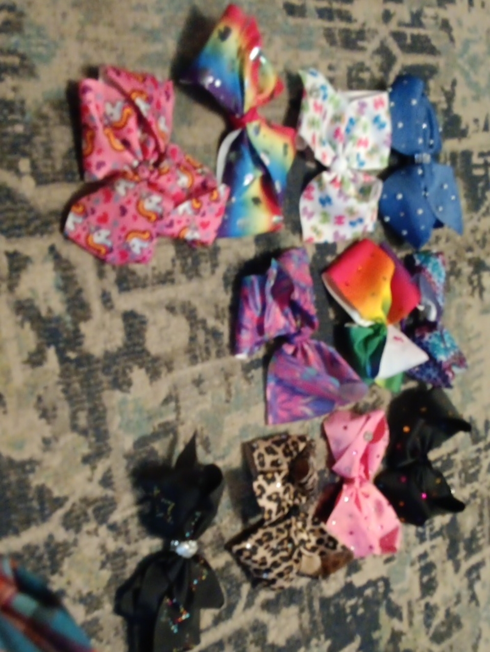 11 Jojo Bows And Other Bows And Multi-Color Hair Bow Set - And Patterned Bows